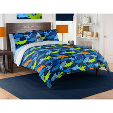 NW Kids Shark Adventure Full Bed in a Bag W/Dec Pillow