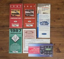1987 Ford Aerostar Owners Manual Set With Clear Case OEM Factory Original Used