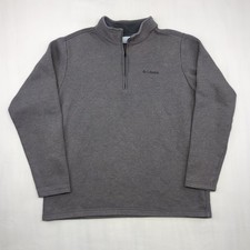 Comfortable Columbia 1/4 Zip Midweight Pullover Sweater Men's XL Gray