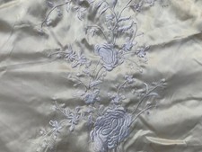 Antique Chinese Silk Robe Floral Kimono Hand Embroidery Silky Night Dress Robe