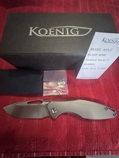 Koenig Arius Non-flipper Patterened Titanium.blue And Satin Hardware. Koenig Arius Non-flipper Patterened Titanium.blue And Satin Hardware.