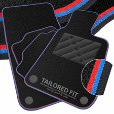 To fit Nissan 100 NX 1991-1996 Black Tailored Car Mats + Dual Trim [CMN]