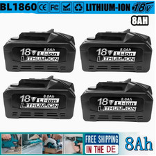 Replacement Battery 8.0Ah Capacity for Makita 18V BL1860B, BL1850B, BL1840B