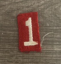 Boy Scouts of America BSA red And white Patch Pack Troop Number 1 Embroidered