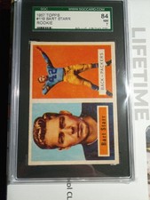 1957 Topps Football # 119 Bart Starr RC, SGC 7! 🤢🦅🦅🦅