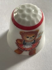 Teddy Bear Thimble Vintage Souvenir Collectible