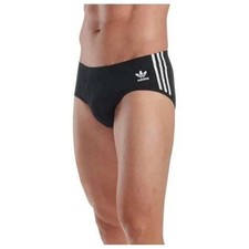 Adidas 3 Pack Comfort Flex Cotton 3 Stripes Briefs Black Size Small 28-30
