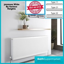 3000mm Width x Various Height Central Heating Convector Radiators-Type 11-21-22