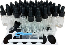 48Pack 10Ml 1/3 Oz Glass Dropper Bottle. Essential Oil Bottle with Glass Eye D