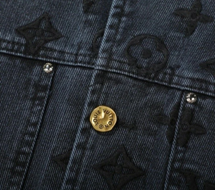 LOUIS VUITTON（LV） Louis Vuitton Giacca Uomo Denim Logo Grigio Nero Tg L