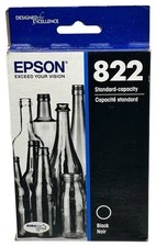 Genuine Epson 822 Black Ink Cartridge Standard Capacity Exp. 12/2027 New Sealed