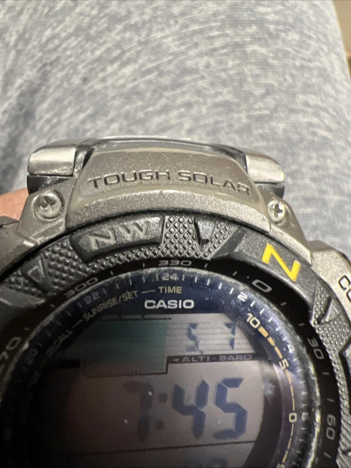 Casio Pathfinder Tough Solar Watch Men 3246 PAG-240T 48mm Day Date Digital - Image 4 of 4