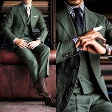 Beach Linen Suits for Men Single Breasted Groom Wedding Regular Fit Summer Wear