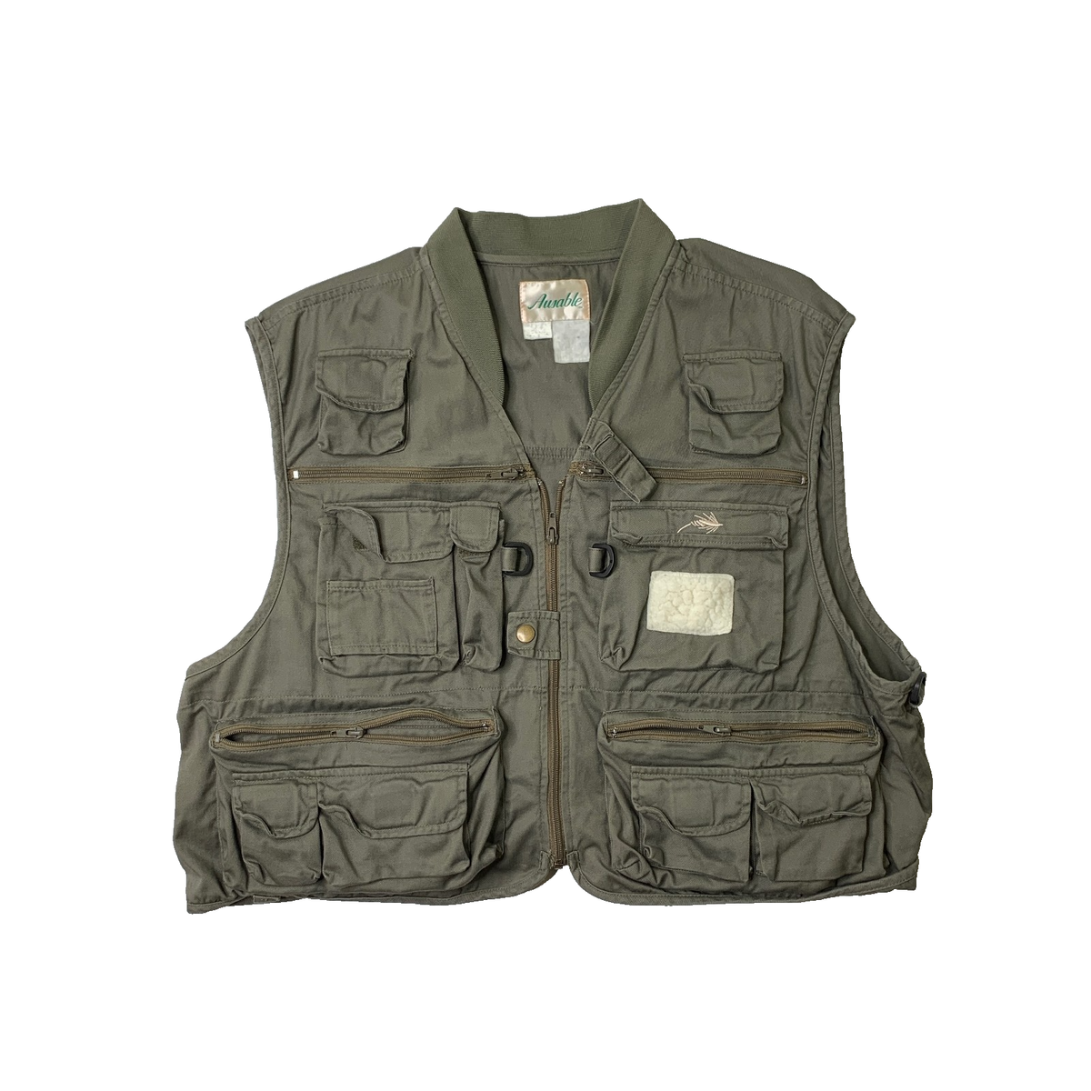 Vintage Ausable Vest Mens XL Extra Large Herb Fly Fishing Utility