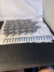 Kitchen /Cabinet/Cupboards/Door/Handle & Drawer Pulls. Lot Of 27 & 20 Screws