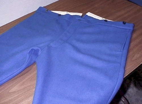 Royal Blue Wool Trousers.  Size 44 . UNASSEMBLED. We’ll Alter/Assemble Upon Sale