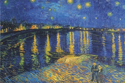Poster Studio B - Van Gogh Starlight Over Rhone La Nuit Etoilee 24x36'' NEW Art