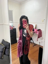 Valentino Silk Scarf In Gradient Rose Print 