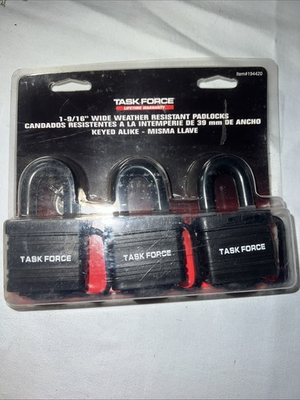 #ad #ad Task Force Weather Proof Padlock Set Of 3 $12.99