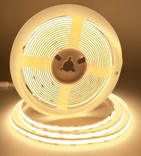 12V COB LED Strip Light Warm White 3000K IP20 Uniform Light Emitting 480LEDs/...