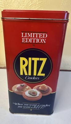 Vintage 1987 Nabisco Ritz Crackers Limited Edition Tin Canister 8.5'' READ