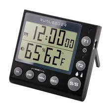 Digital Kichen Timer,Dual Count-Down & Count-up Tracking, Real-time Clock Dis...
