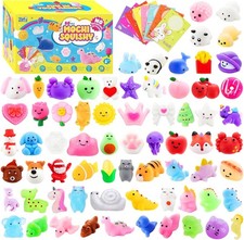 80Pcs Party Favors for Kids 4-12, Squishies Mochi Squishy Toy Bulk Fidget