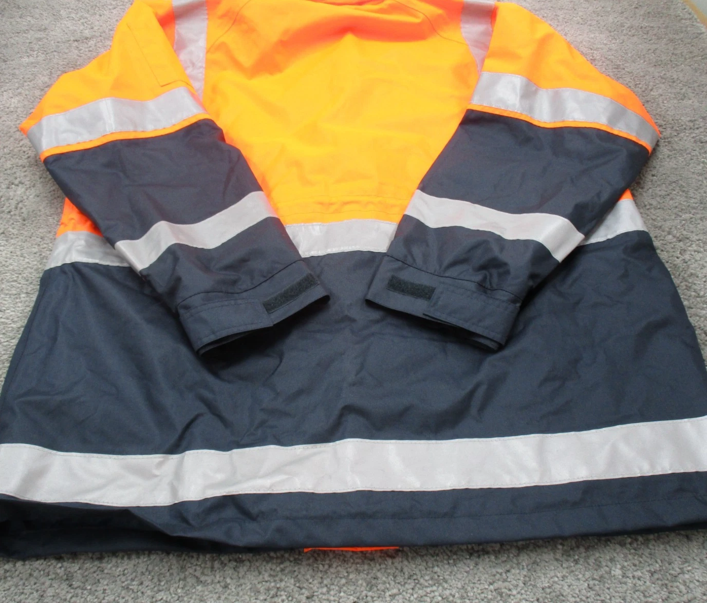 Bisley Tradie Jacket Large Long Sleeve Orange Blue Wet Weather Wear Zip Up - product detail image 17