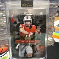 🔥 Will Howard Rookie Card 1/1 Jack Of Clubs Wild Card