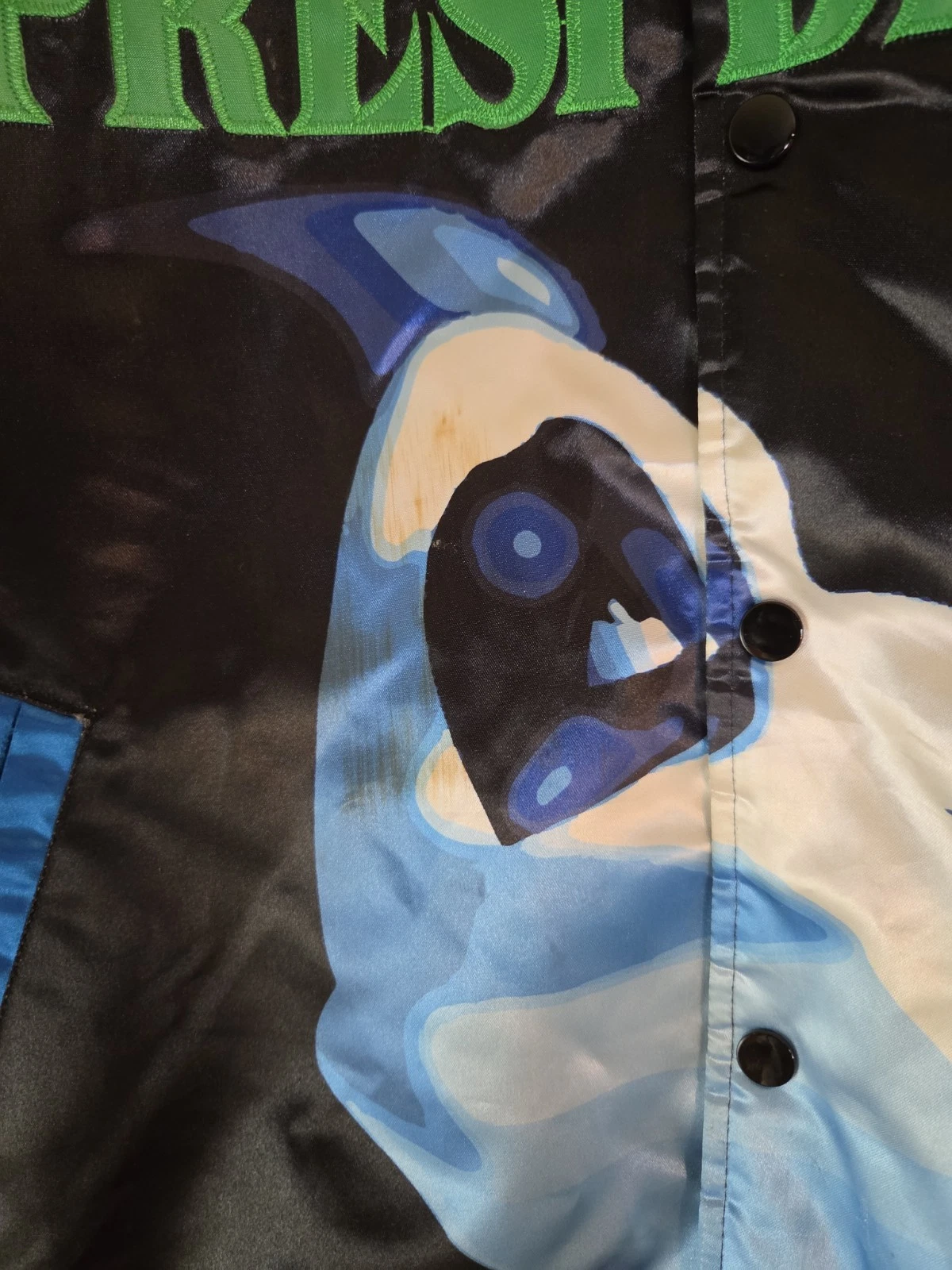 Mens Headgear Classics Dead Presidents 1995 Button Bomber Satin Jacket Size XL - product detail image 9