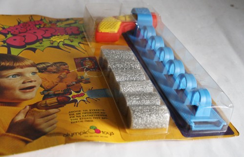 VERY RARE VINTAGE 70'S KENNER FINGER POPS POPPER FOAM TOY GUN NEW SEALED ! - Picture 8 of 8