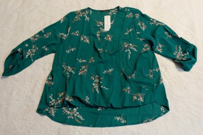 west kei allan rolltab high low blouse