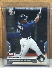 2021 TOPPS NOW #680 WANDER FRANCO TAMPA BAY RAYS Call-up streak 21 games PR 2155