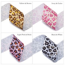 Grosgrain Ribbon Trim,Leopard Animal Print,Decorative Braid 25 & 38mm,Neotrims