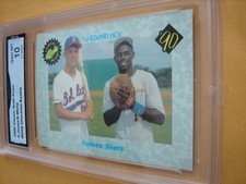 CHIPPER JONES RONDELL WHITE 1990 CLASSIC CHECKLIST ROOKIE RC # NNO GRADED 10