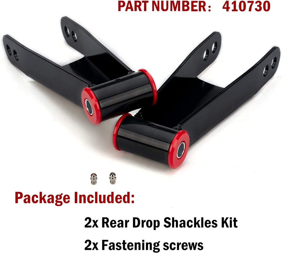 HRepair 2"-3" Suspension Rear Lowering Shackle Kit For 2001-2010 Chevy Silverado & GMC Sierra 1500HD 2500HD 3500HD Replace 410730 : Buy Online At Best Price In KSA - Souq Is Now - Foto 2