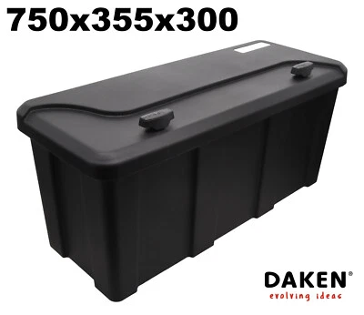 Daken Blackit L Boîte de Rangement Boîtier Remorque Ceinture Deichsel Refermable - Photo 1/4