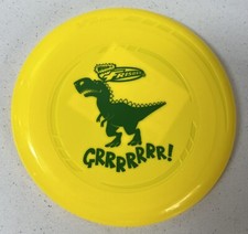 Yellow 9  Wham-o Frisbee with Dinosaur