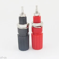 1 pair Brass 4mm Long Binding Post For 4mm Banana Plug Test Connectors R+B