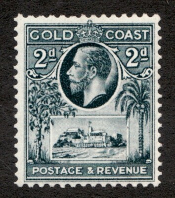 1928 Gold Coast Sc# 101 - 2 Pence, KGV, Christianborg Castle MH Cv$4.50 ...