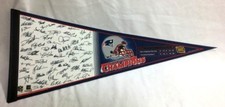 2003 Superbowl 38 Champions New England Patriots Pennant Team Roster Signature 