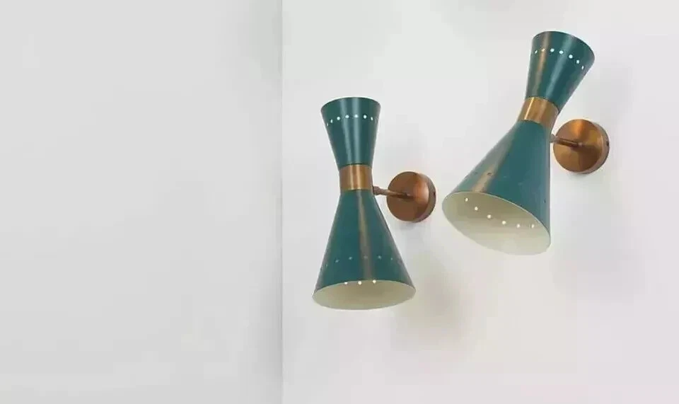 Arandela de parede estilo 1950 latão Diabolo luminária de parede italiana - Imagem 4 de 4