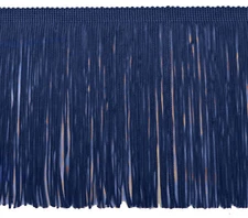 Chainette Fringe Trim, Color# J3 - Dark Navy Blue [Sold By The Yard]