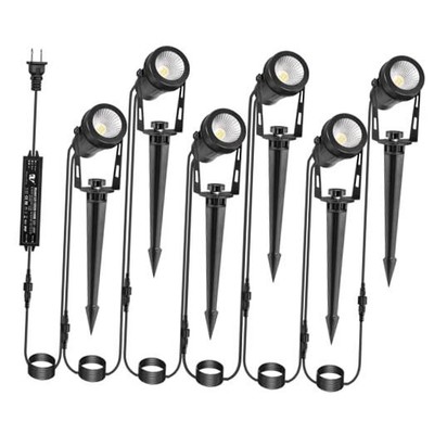 Low Voltage Landscape Lighting Outdoor Spot Lights with 6 Pack Warm White