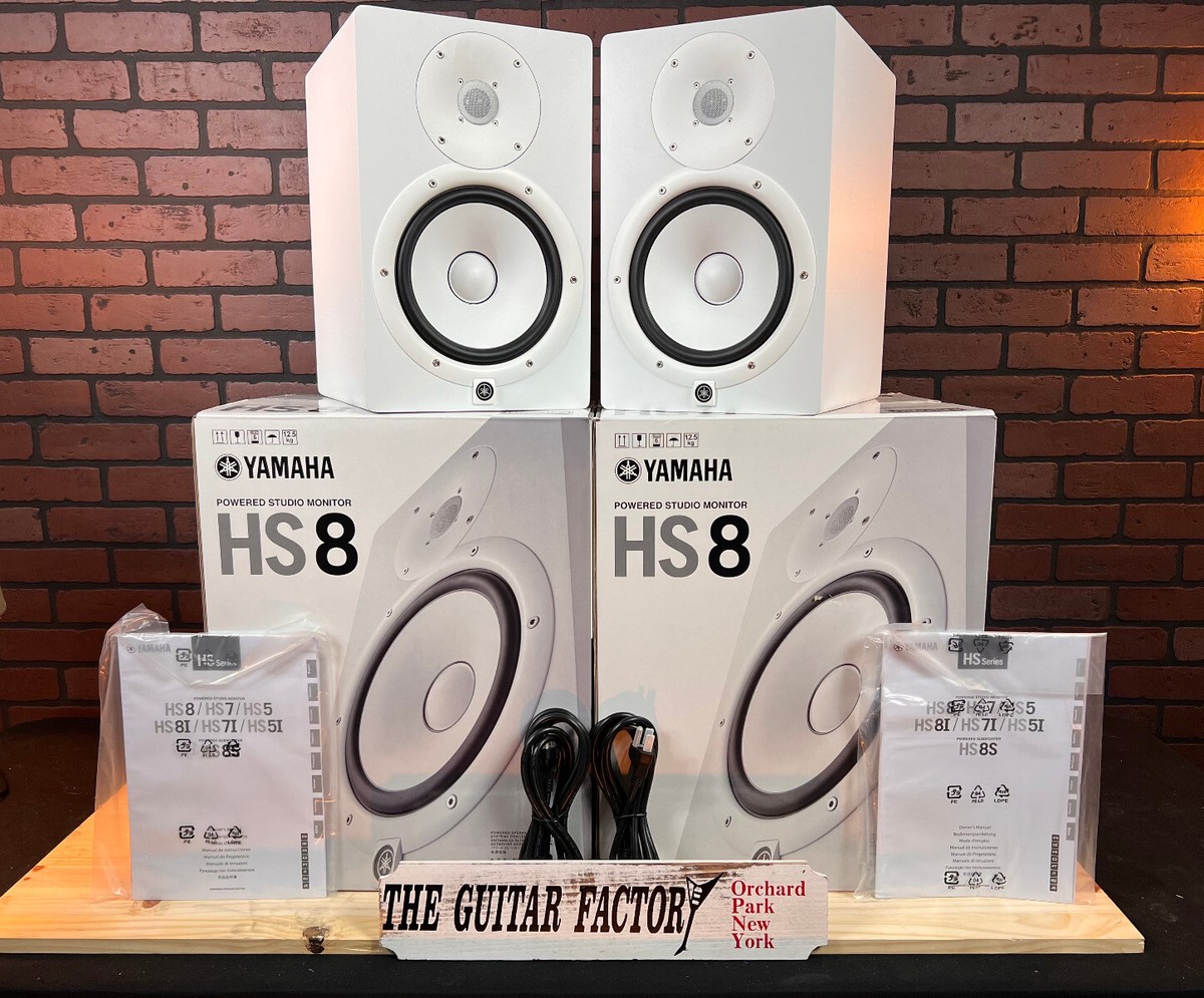 Yamaha HS8W WHITE Powered Studio Monitors PAIR | eBay