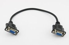 HD 15Pin VGA DB15 D-Sub Short Video Cable Cord Female to Female for Monitor 30cm