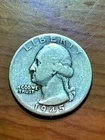 1945 (P) Washington Quarter - G - 90% Silver