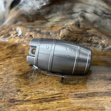 Titanium Alloy Barrel Pill Case Holder Container Waterproof Necklace Pendant EDC