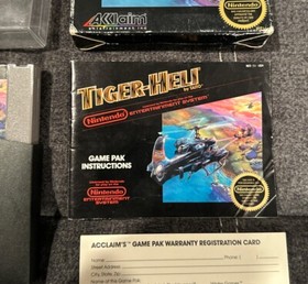 Tiger-Heli Nintendo NES ~ &iexcl;Completo en caja con manual y tarjeta de registro! ~ LQQK