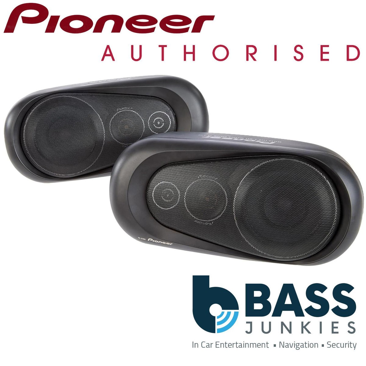Pioneer TS-X150 60 Watts 3-way Surface Mount Box Type Car Speakers